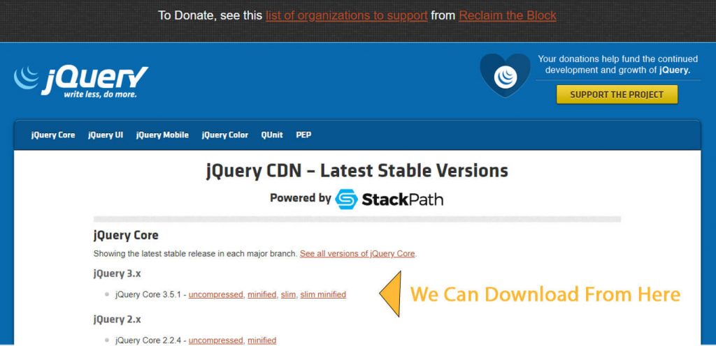 how to download jquery